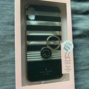 Kate Spade striped phone case iPhone 10 Pro.